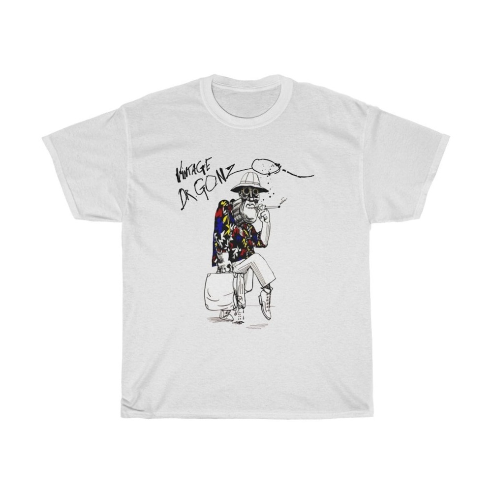 Dr Gonzo Hunter S Thompson White T-Shirt